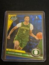 2023-24 Bowman Chrome U Kwame Evans #66 1st Bowman Blue cracked ice insert