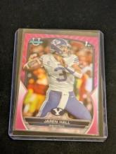 Jaren Hall 2022 Bowman U Football # 85 1st Pink Refractor BYU Cougars Vikings