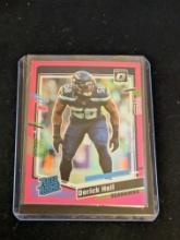 2023 Donruss Optic Derick Hall Pink Preview #291 Seattle Seahawks