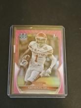 2022 Bowman Chrome University Pink Refractor Nathaniel Dell Rc #49