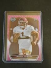 2022 Bowman University Chrome Domani Jackson 1st Chrome Pink Refractor #91 USC