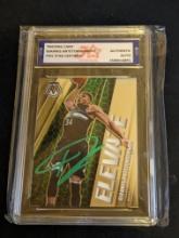 Giannis Antetokounmpo 2020 Panini Mosaic auto Authenticated by Fivestar Grading