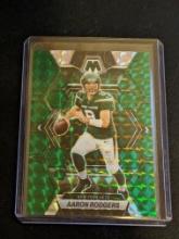 2023 Panini Mosaic Football Aaron Rodgers Green Mosaic Prizm #82 New York Jets