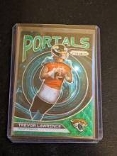 2023 Panini Prizm Trevor Lawrence Portals Green Wave Prizm Jacksonville Jaguars