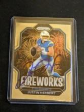 Justin Herbert autographed card w/coa