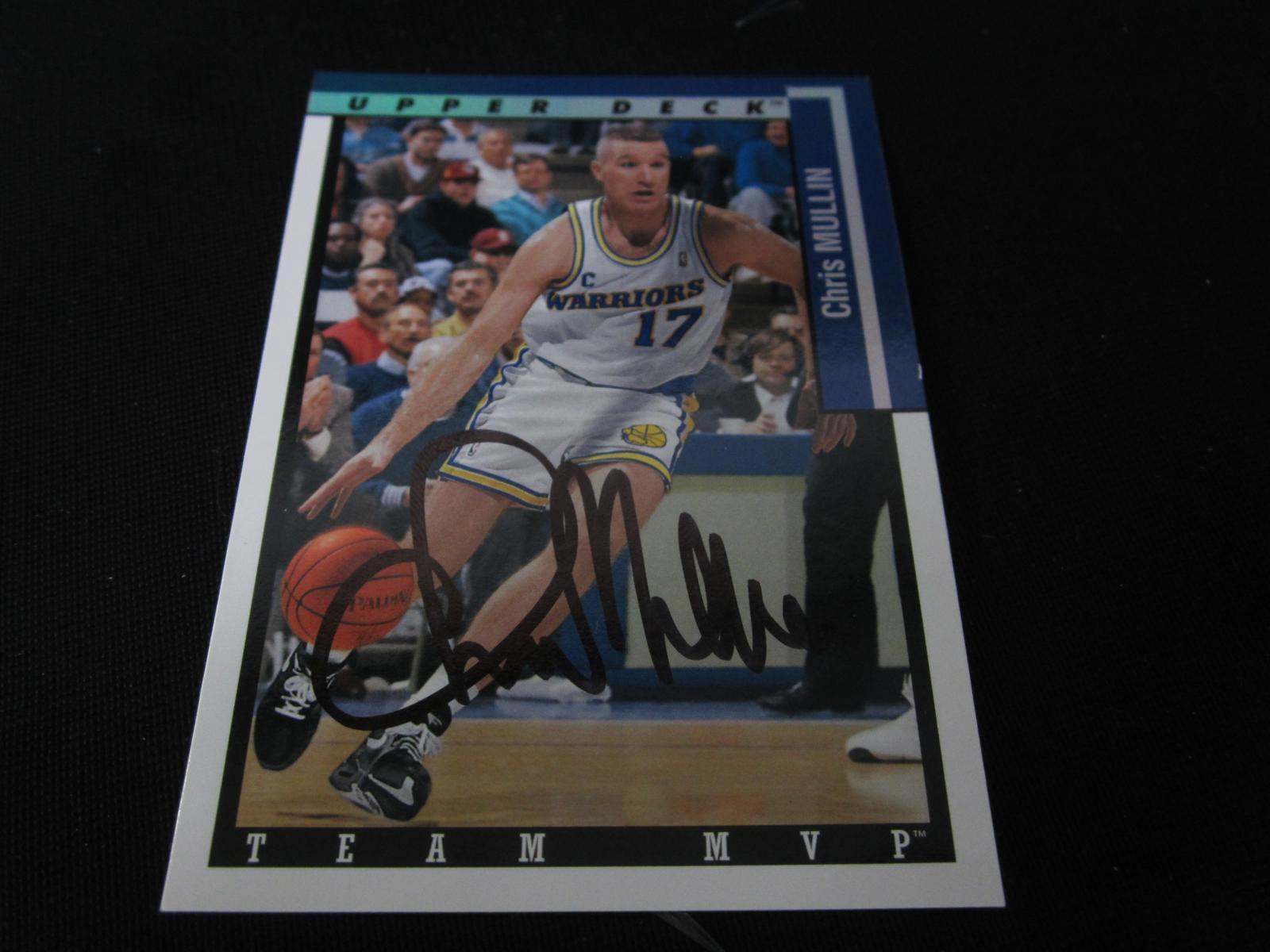 Chris Mullin signed basketball card COA