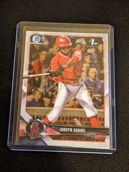 2018 1st Bowman Draft Chrome BDC-88 Jordyn Adams Los Angeles Angels Card