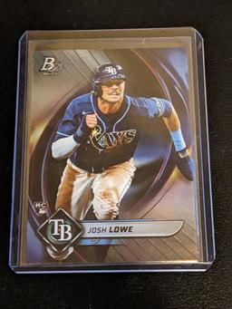 JOSH LOWE RC 2022 Bowman Platinum holo SP Tampa Bay Rays #81