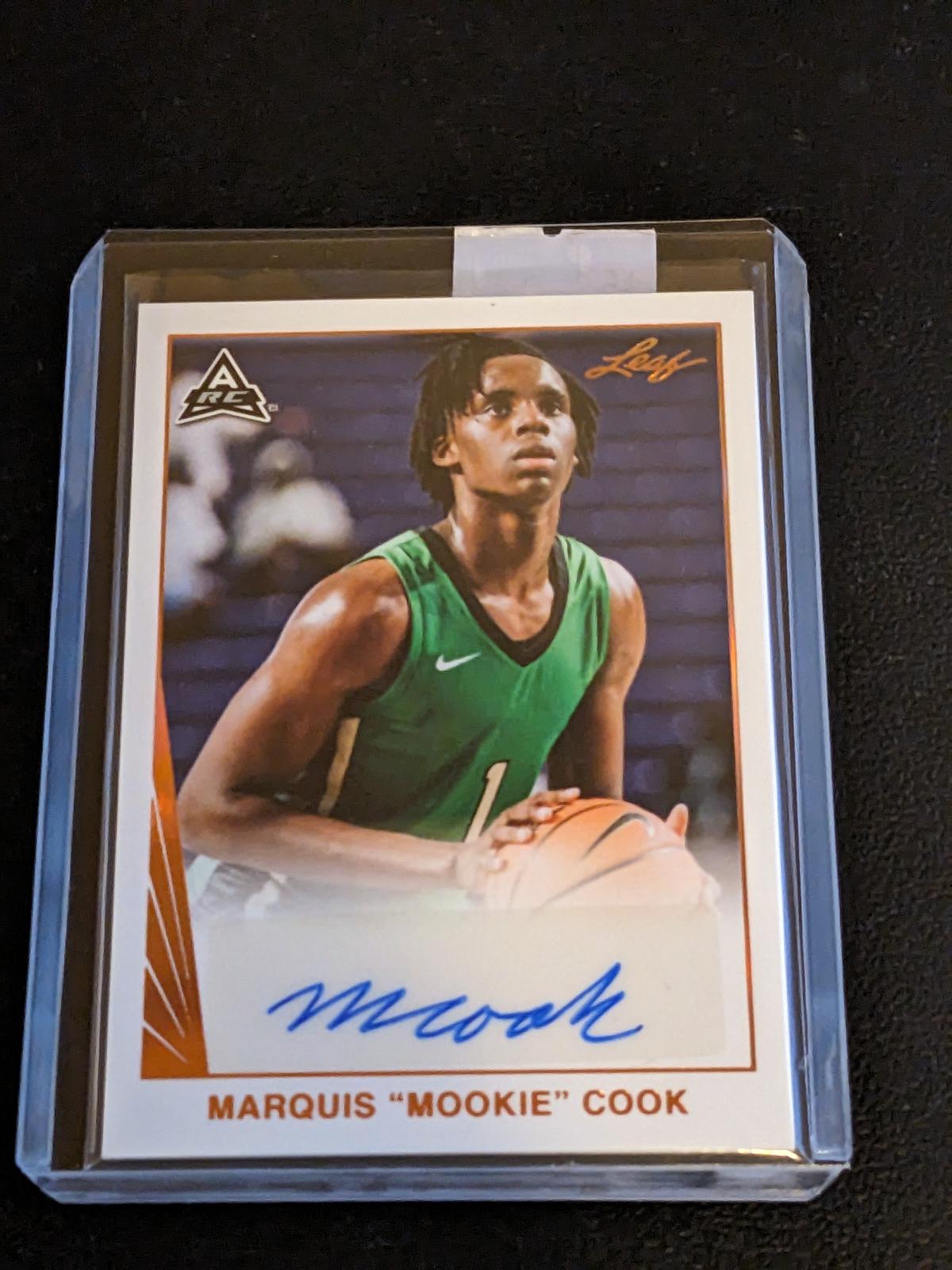 2021-22 Leaf Memories Basketball Marquis Mookie Cook Auto