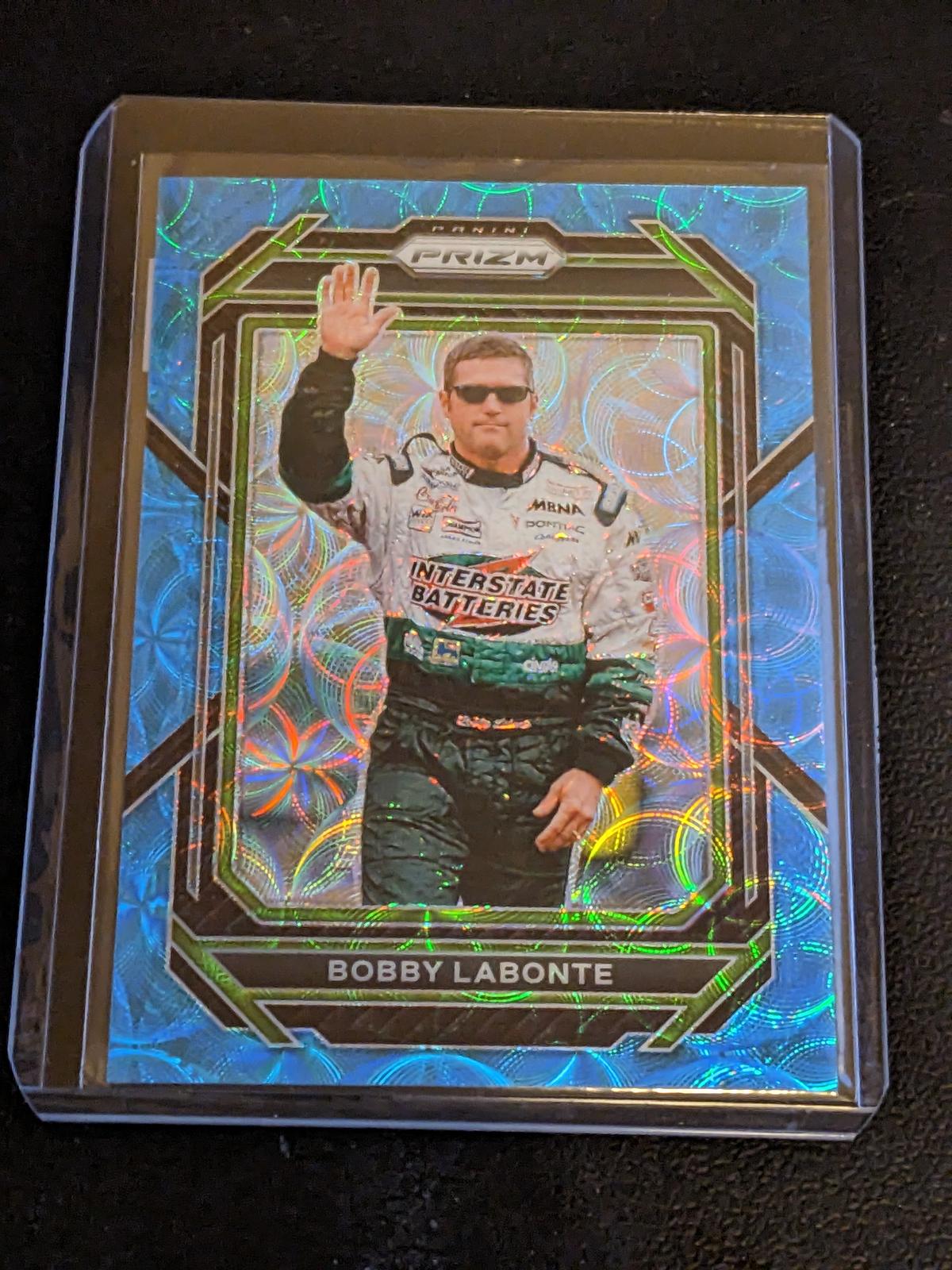 69/99 SP 2023 Panini Prizm Racing BOBBY LABONTE #86 CAROLINA BLUE SCOOP PRIZM