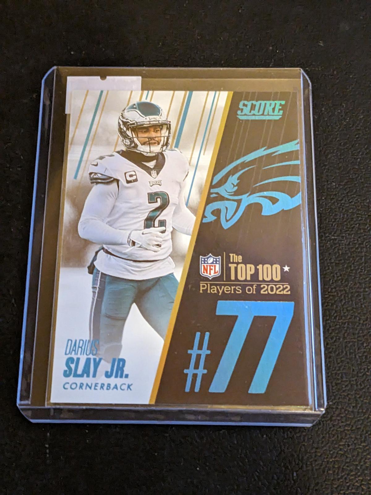 Darius Slay Jr. 2023 Score NFL Top 100 #77 Philadelphia Eagles SP Foil