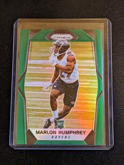 2017 Panini Prizm Rookies Green Prizm Marlon Humphrey #214 Rookie RC