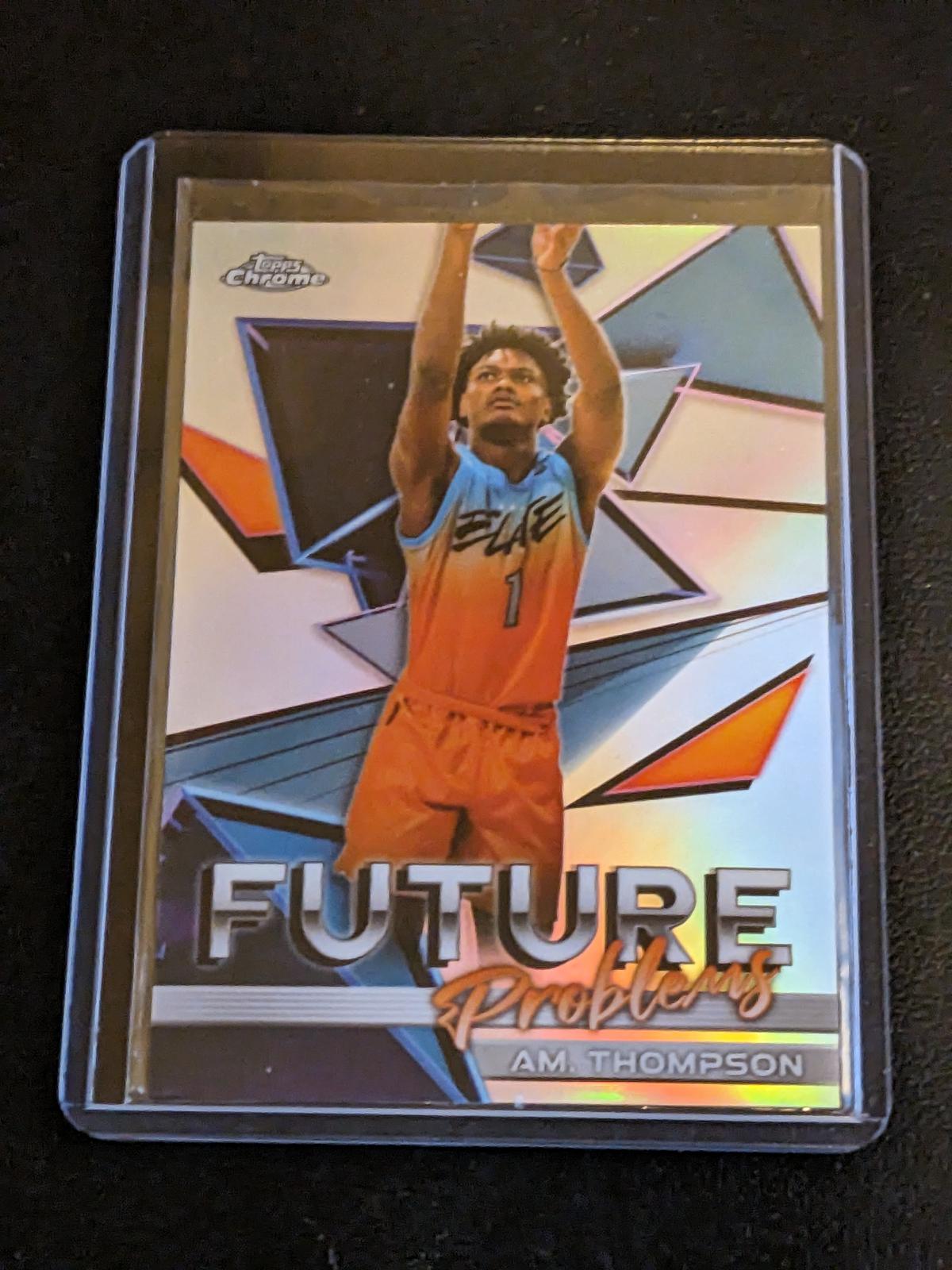 2021-22 Topps Chrome OTE Amen Thompson Future Problems Rookie RC #FP-7 Rockets