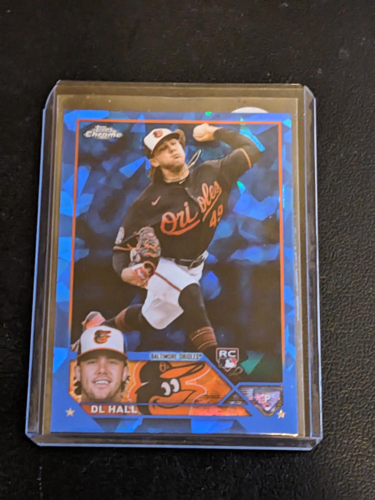 DL Hall RC - 2023 Topps Series 2 Blue cracked ice sp Orioles!