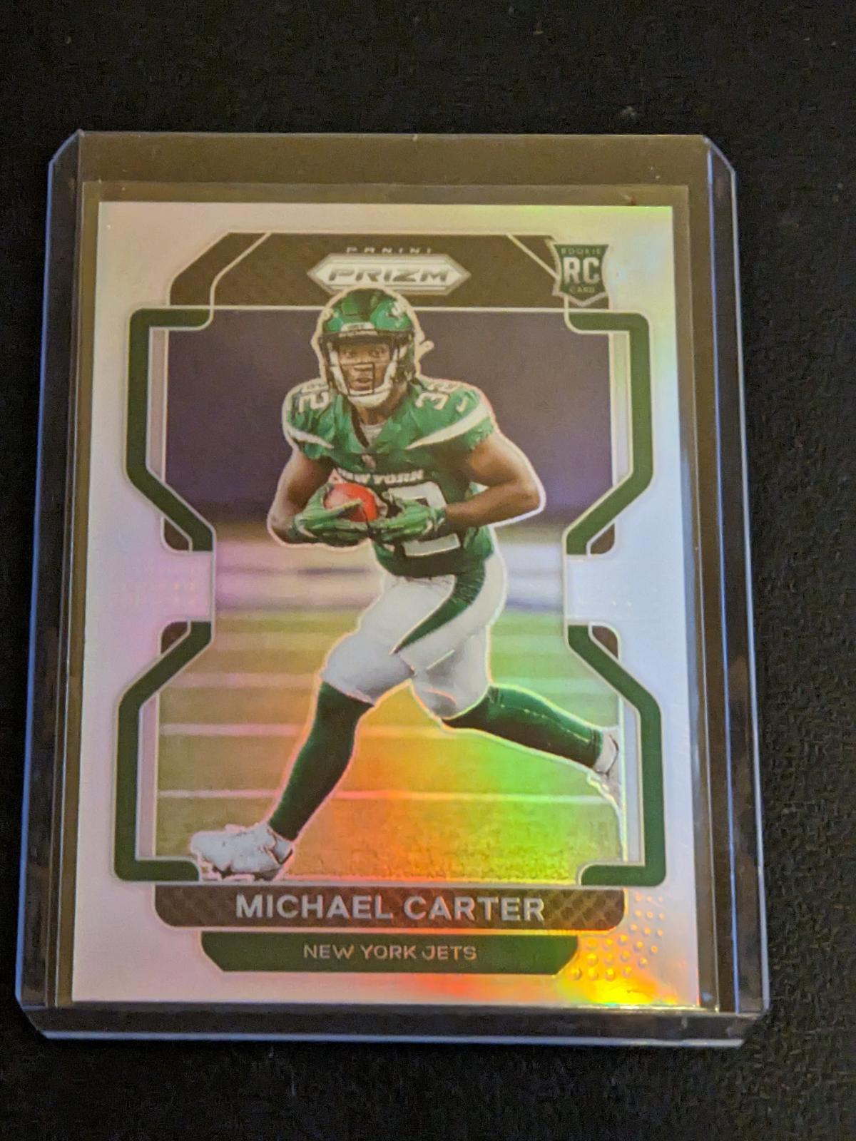 2021 Panini Prizm MICHAEL CARTER Silver Prizm Rookie Card RC #365 Jets