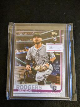 2019 TOPPS UPDATE #US299 BRENDAN RODGERS SHORT PRINT SP VARIATION ROCKIES ROOKIE