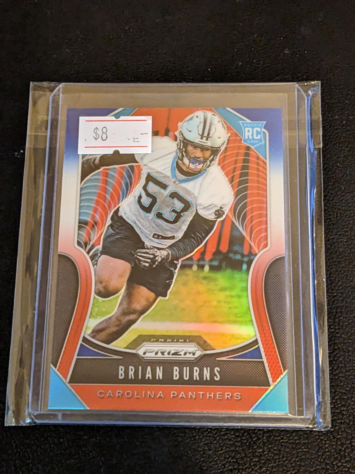 2019 Prizm Brian Burns Red White Blue Prizm RC Carolina Panthers Giants #318