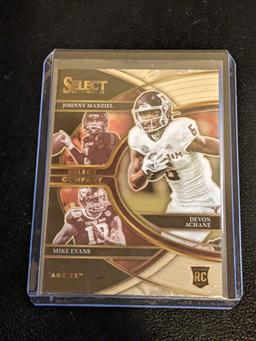 Devon Achane Johnny Manziel Mike Evans 2023 Select Company RC #SC-TA Rookie