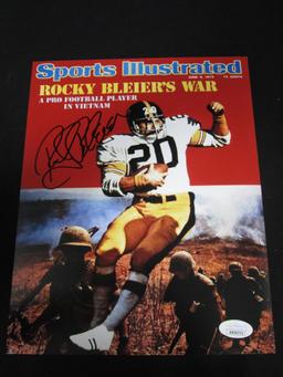 ROCKY BLEIER SIGNED 8X10 PHOTO STEELERS JSA