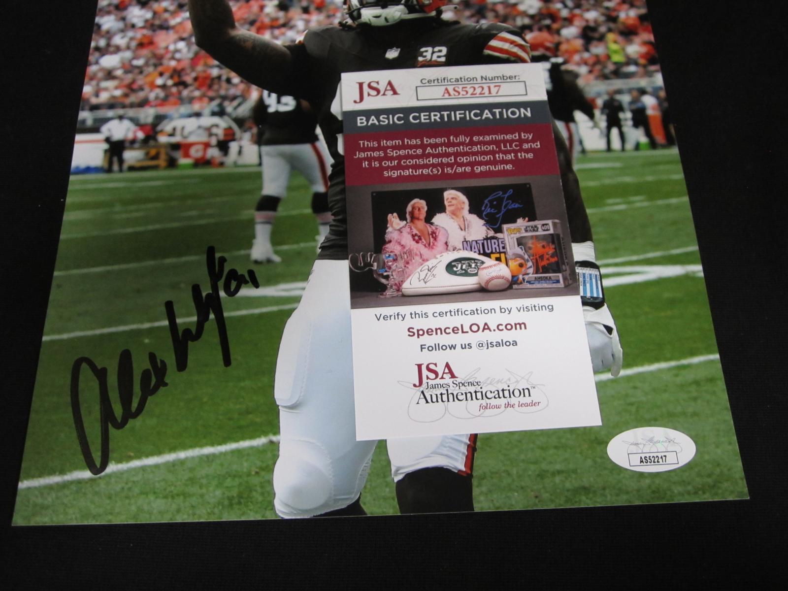 ALEX WRIGHT SIGNED 8X10 PHOTO BROWNS JSA