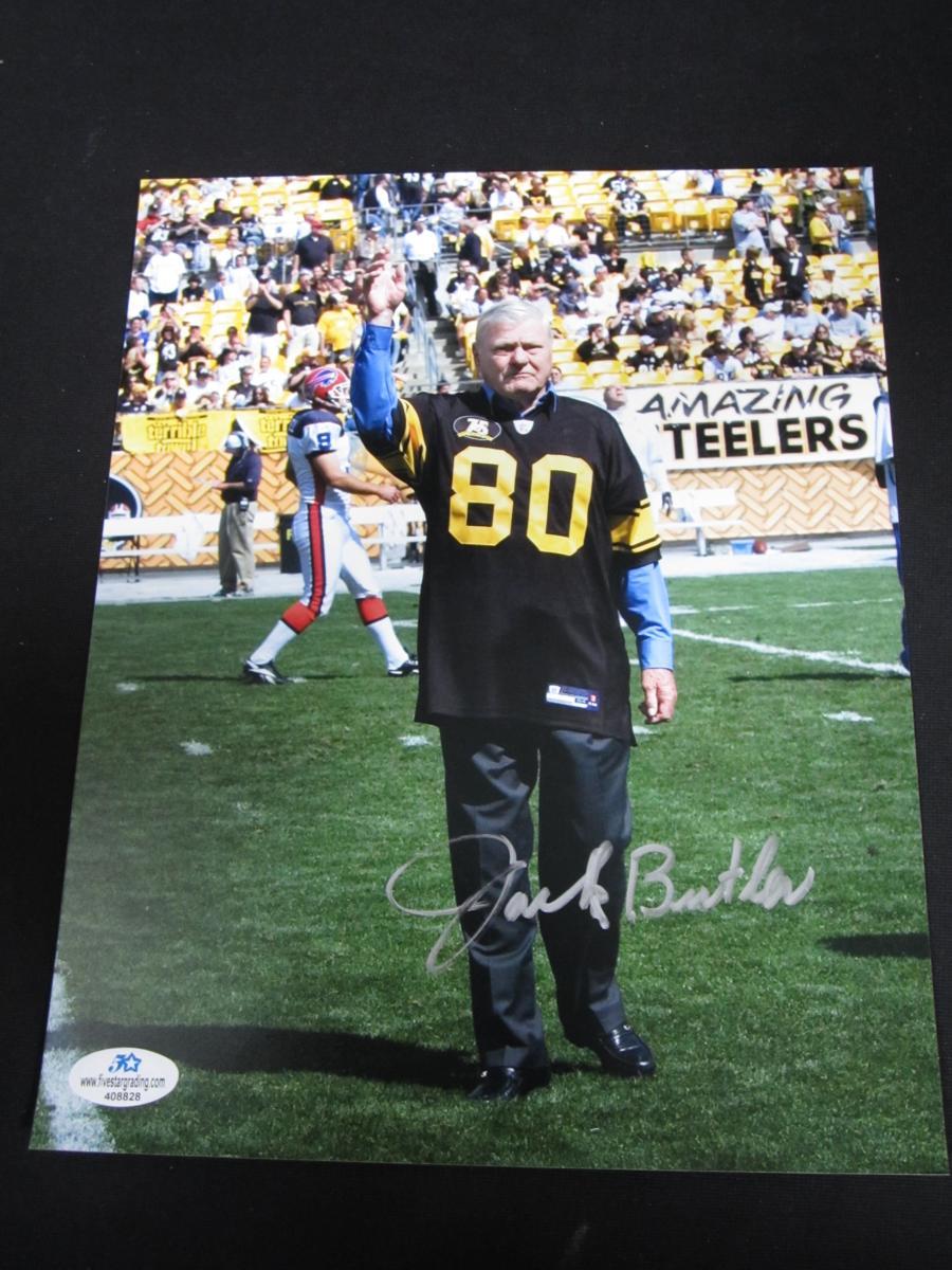 JACK BUTLER SIGNED 8X10 PHOTO STEELERS COA