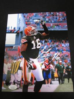 JOSH CRIBBS SIGNED 8X10 PHOTO BROWNS JSA