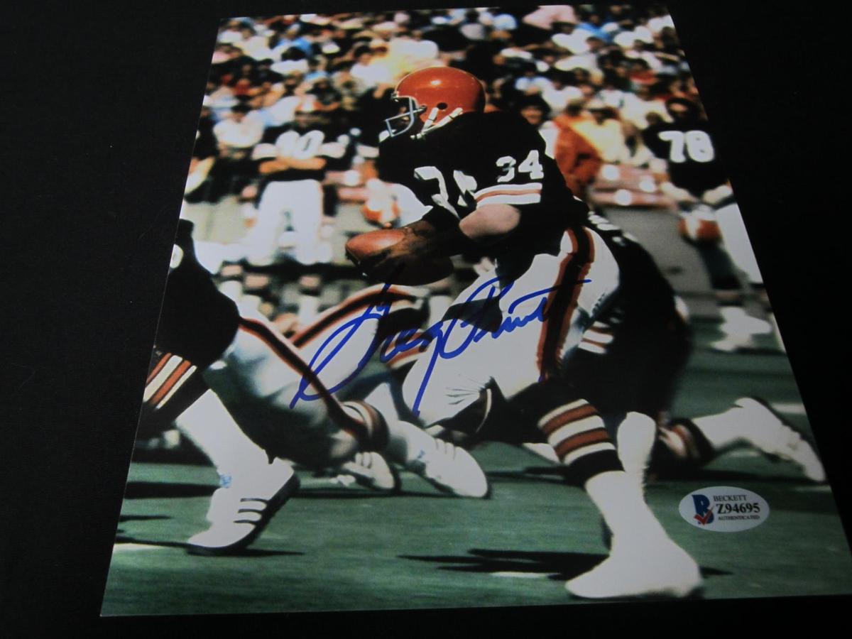 GREG PRUITT SIGNED 8X10 PHOTO BROWNS COA