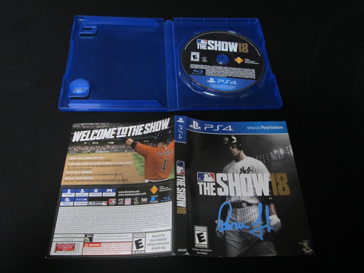 AARON JUDGE SIGNED MLB THE SHOW 18 PS4 COA