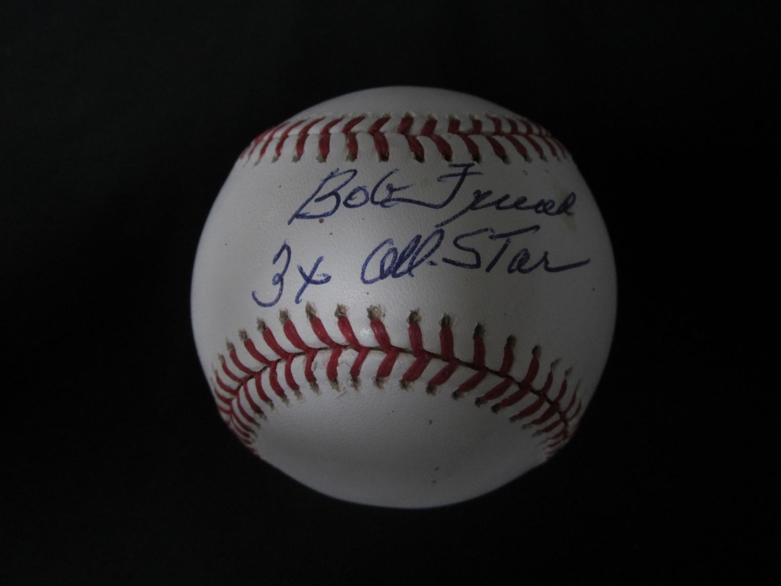 AUTHENTIC BOB FRIEND SIGNED BASEBALL COA