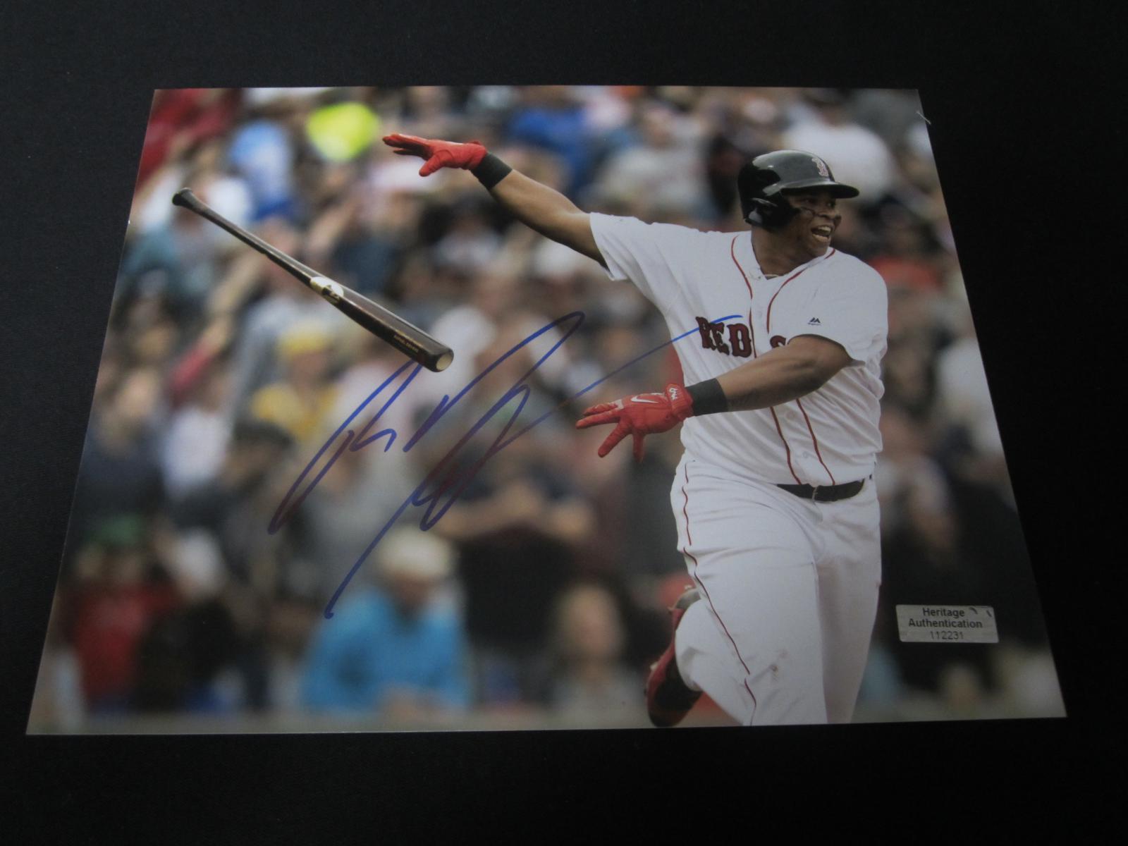 RAFAEL DEVERS SIGNED 8X10 PHOTO RED SOX COA