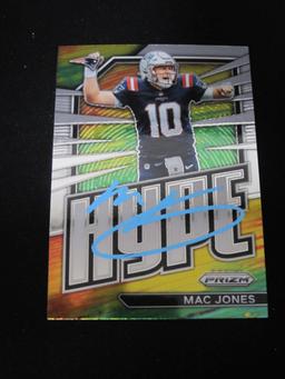 Mac Jones Signed Trading Card COA Pros