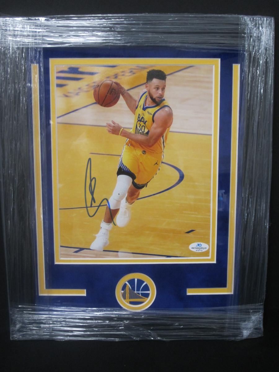 Curry Signed Framed 8x10 Photo FSG COA