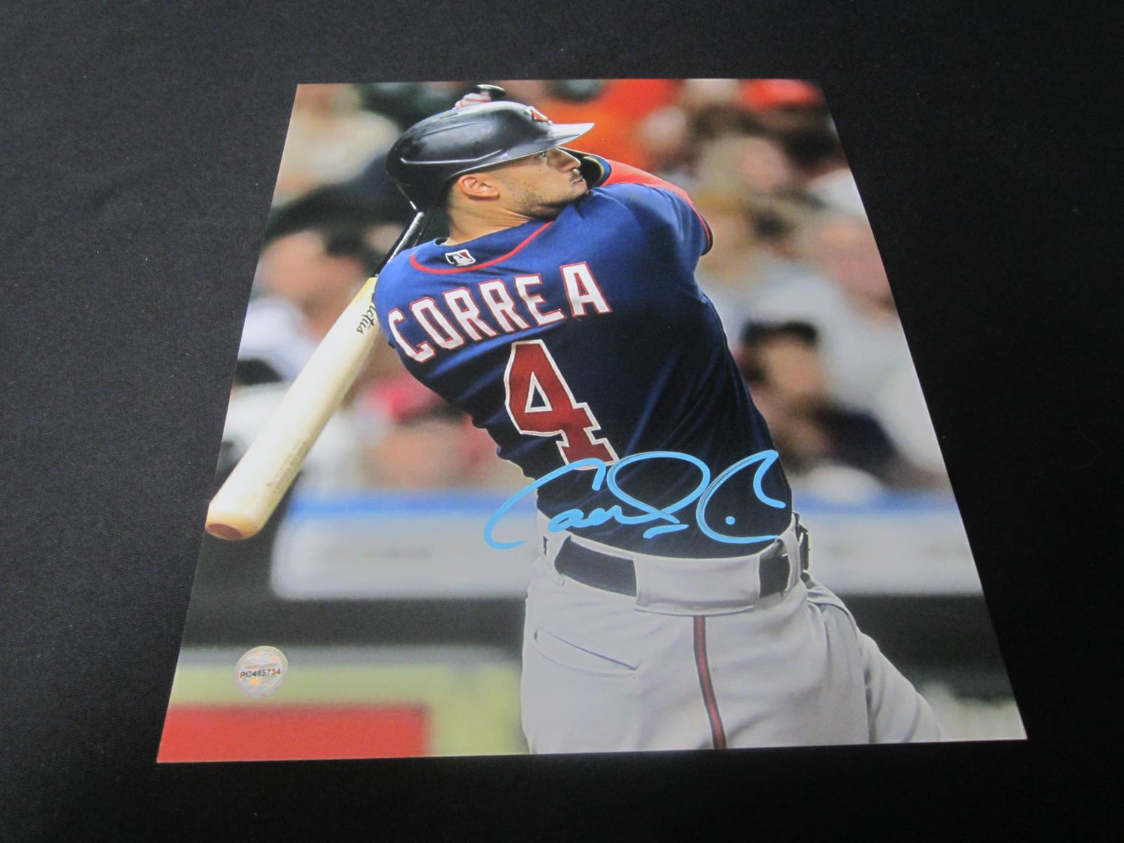 Carlos Correa Signed 8x10 Photo COA Pros