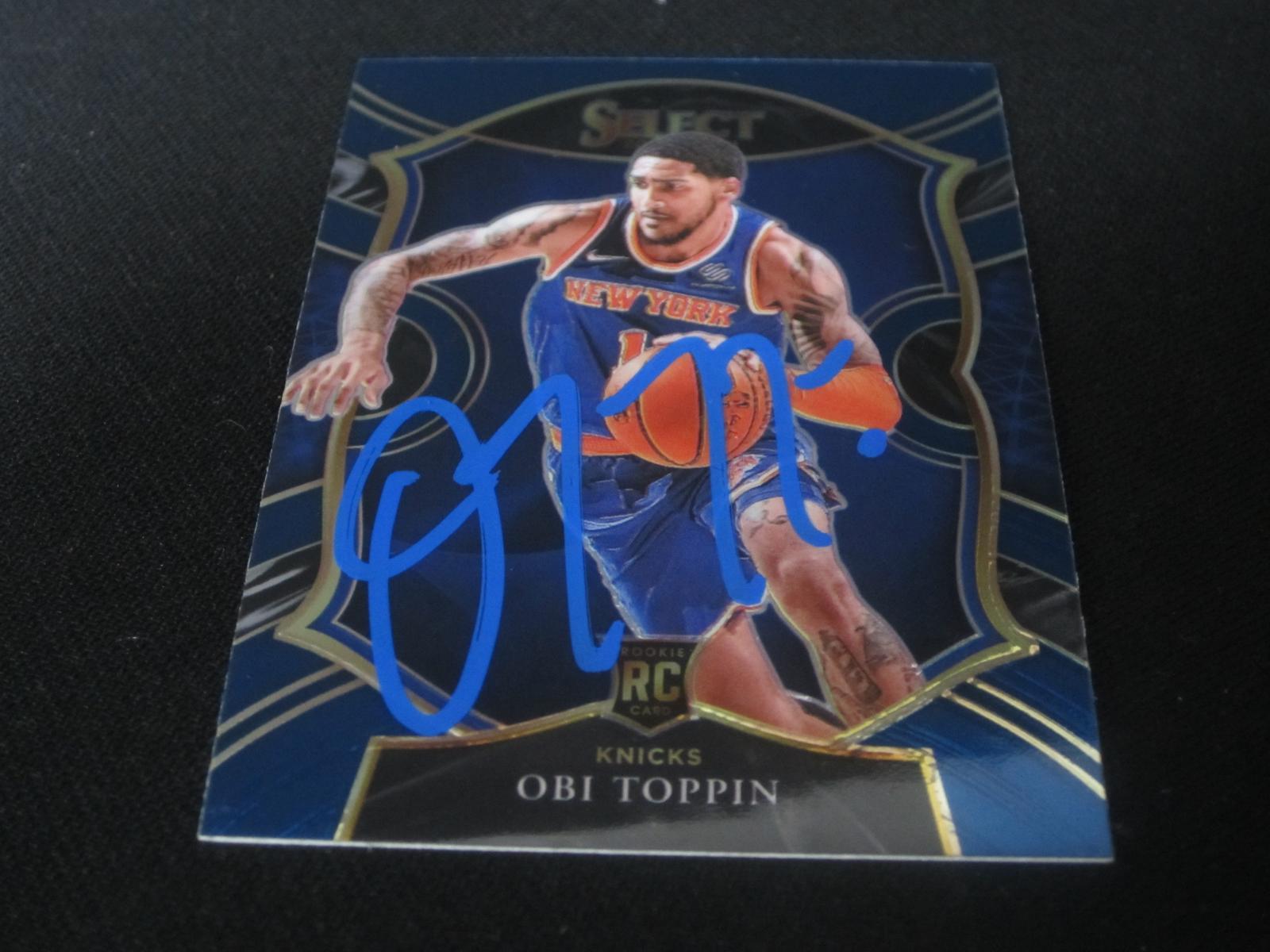 Obi Toppin Signed Trading Card RC FSG COA