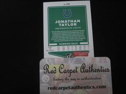 Jonathan Taylor Signed Trading Card RCA COA