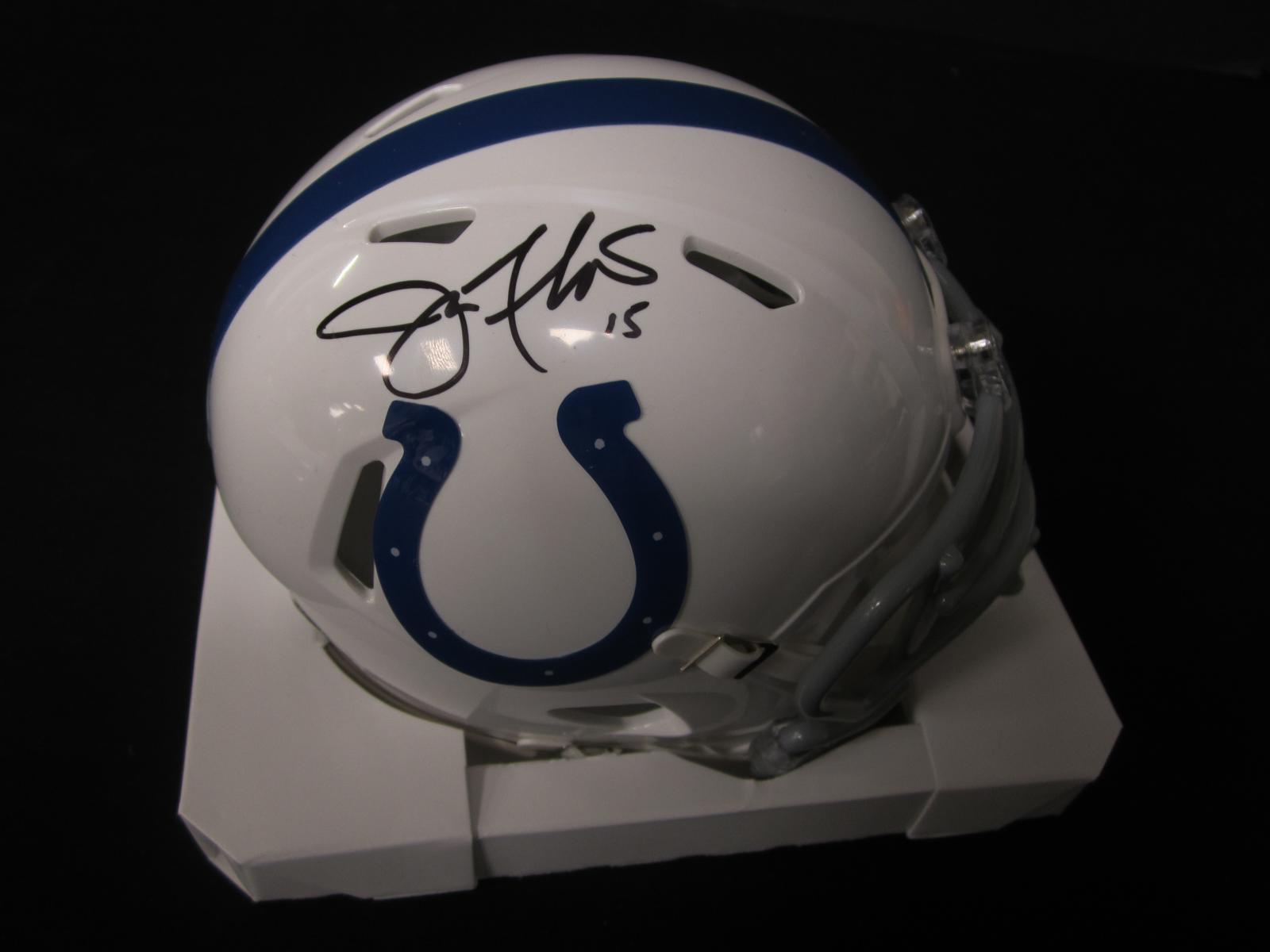 Joe Flacco Signed Mini Helmet JSA Witnessed