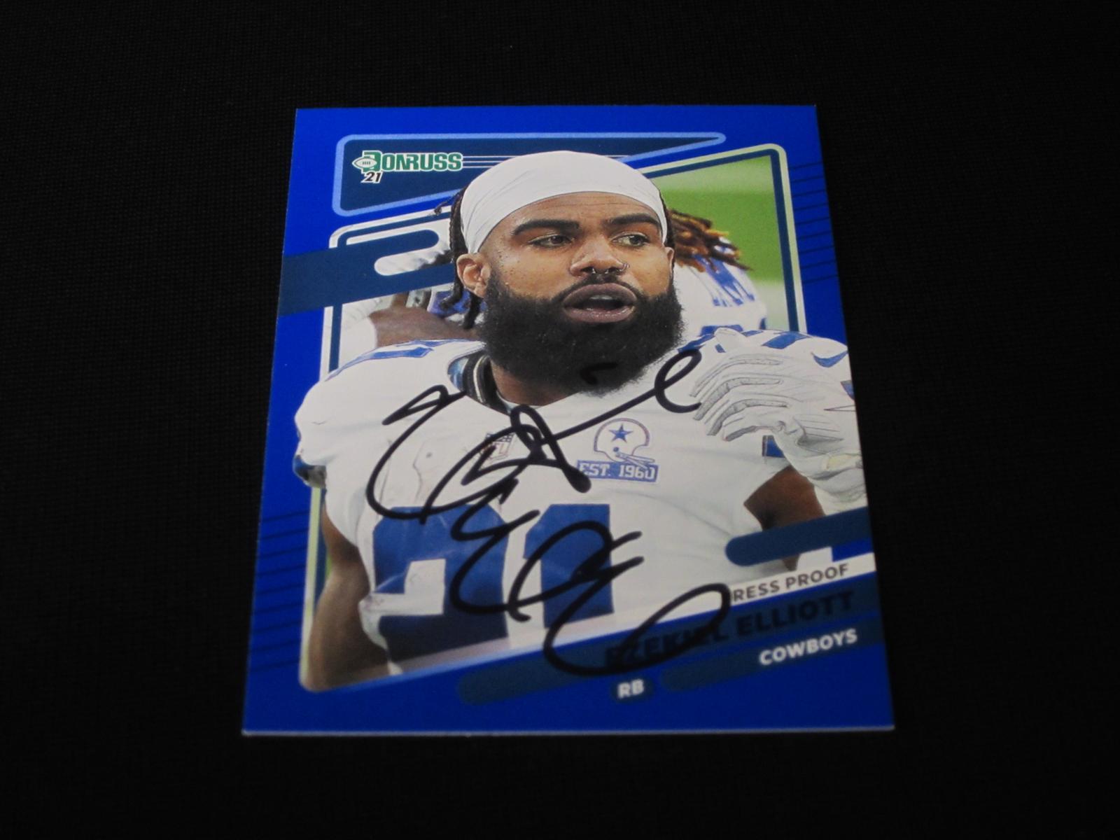 2021 DONRUSS EZEKIEL ELLIOTT AUTOGRAPH COA