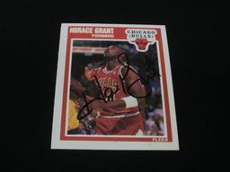 1989-90 FLEER HORACE GRANT AUTOGRAPH COA