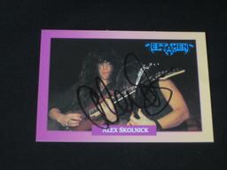 1991 ROCK CARDS ALEX SKOLNICK AUTOGRAPH COA