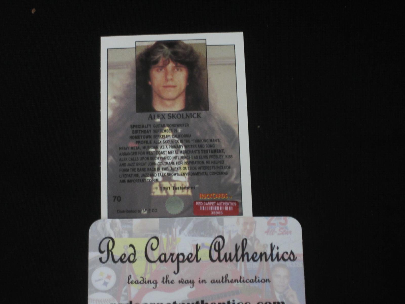 1991 ROCK CARDS ALEX SKOLNICK AUTOGRAPH COA