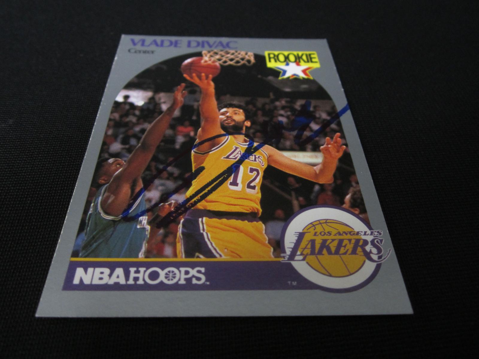 1990-91 HOOPS VLADE DIVAC AUTOGRAPH COA