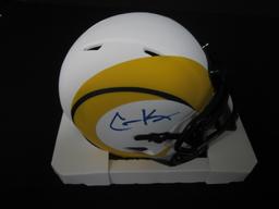 COOPER KUPP SIGNED RAMS MINI HELMET COA