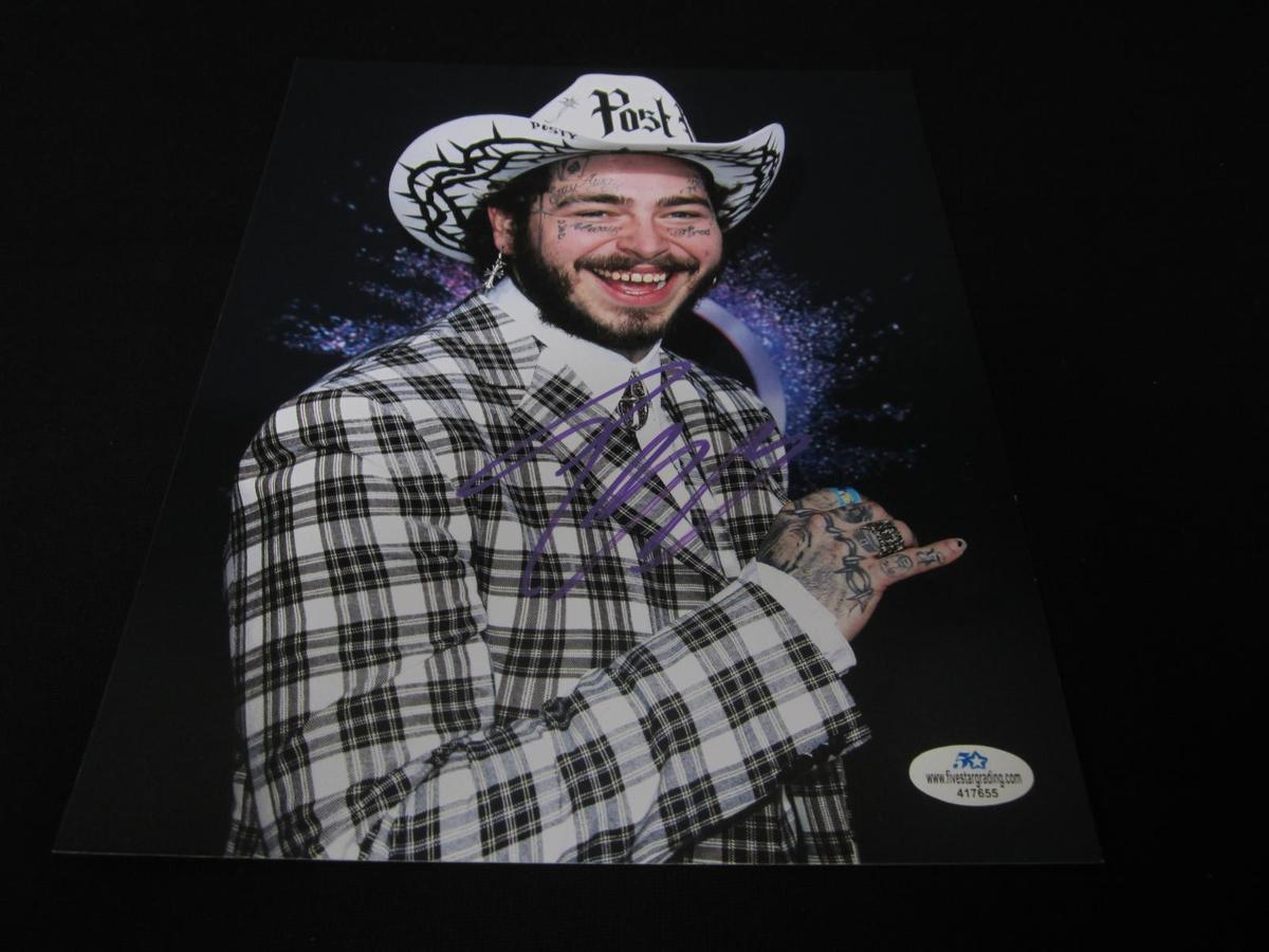 POST MALONE SIGNED 8X10 PHOTO FSG COA