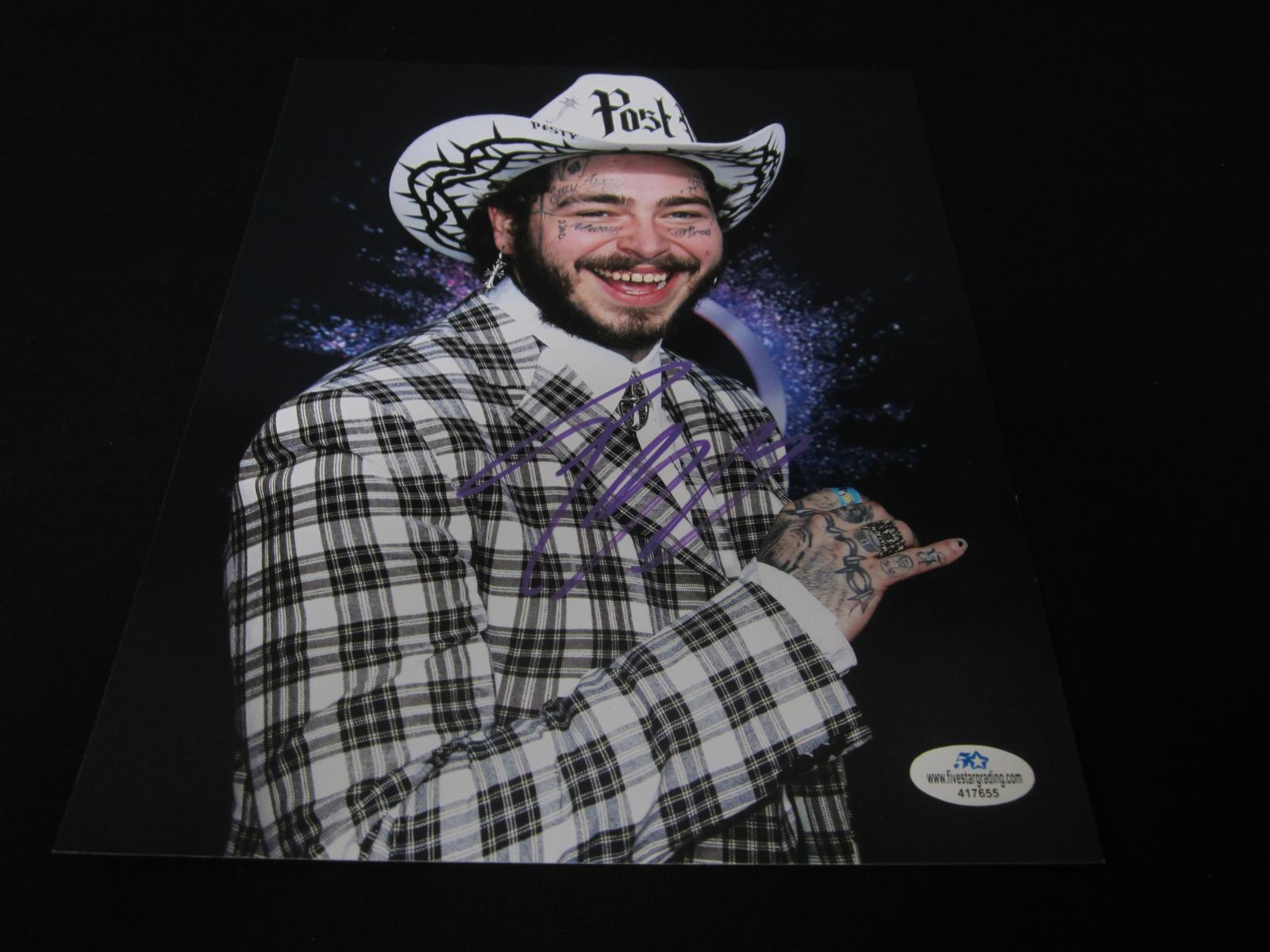 POST MALONE SIGNED 8X10 PHOTO FSG COA