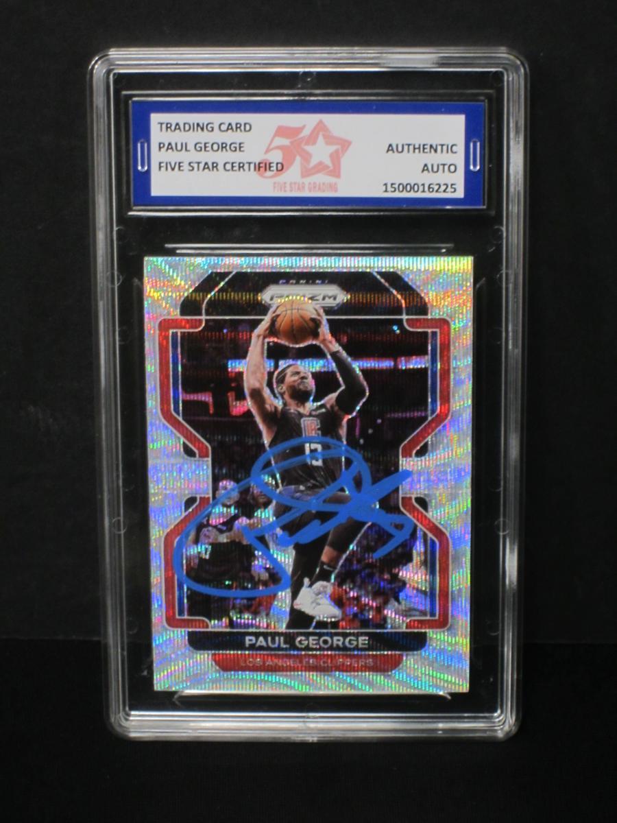 2021-22 PRIZM PAUL GEORGE AUTOGRAPH FSG