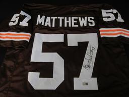 BROWNS CLAY MATTHEWS SIGNED JERSEY JSA COA