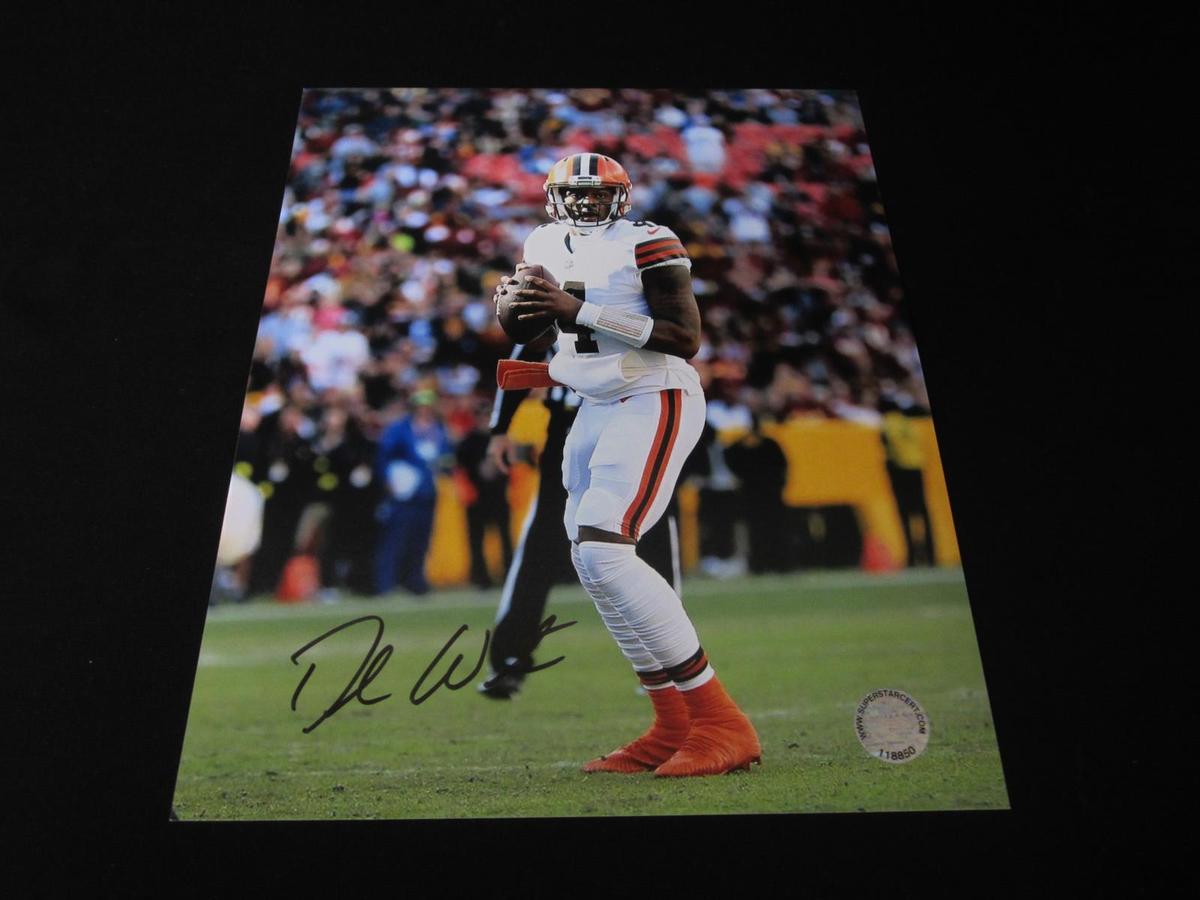 BROWNS DESHAUN WATSON SIGNED 8X10 PHOTO