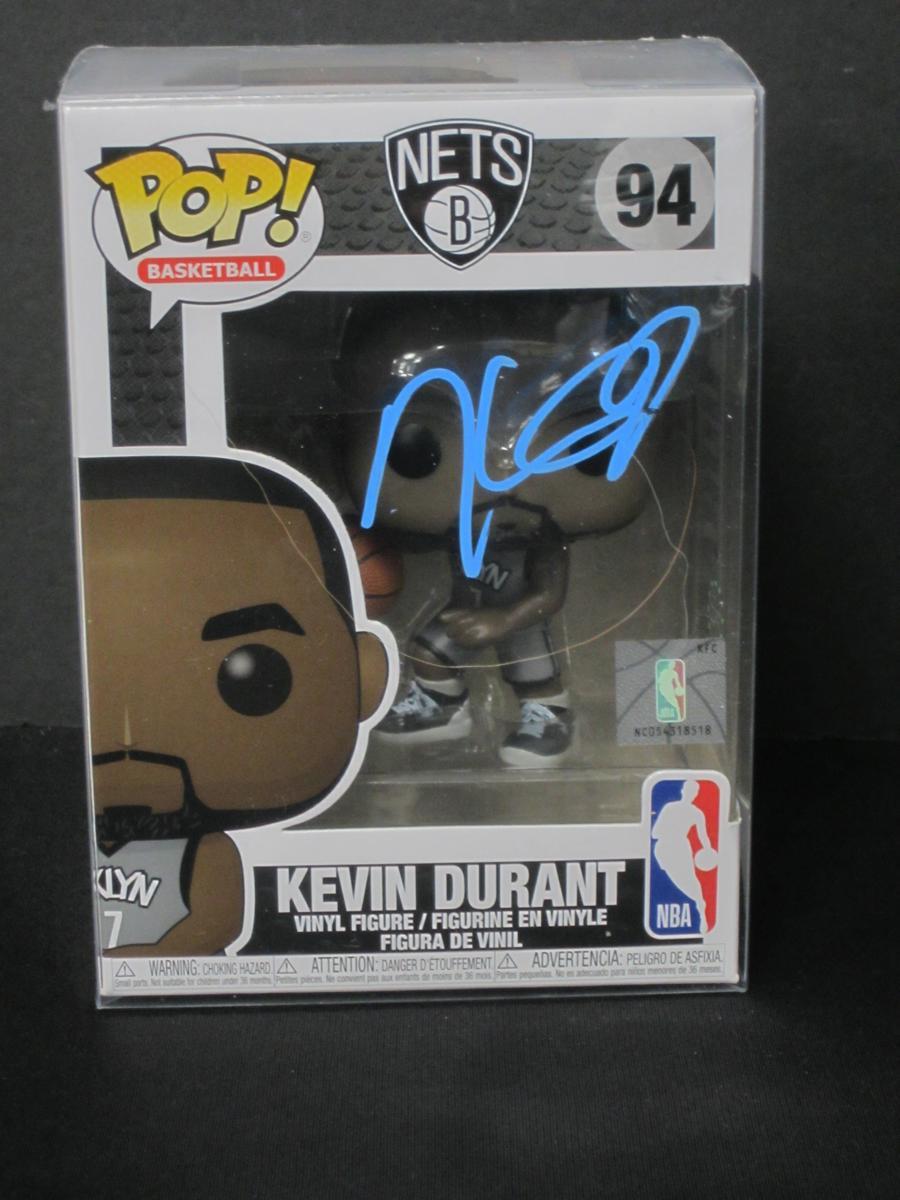 KEVIN DURANT SIGNED NETS FUNKO POP COA