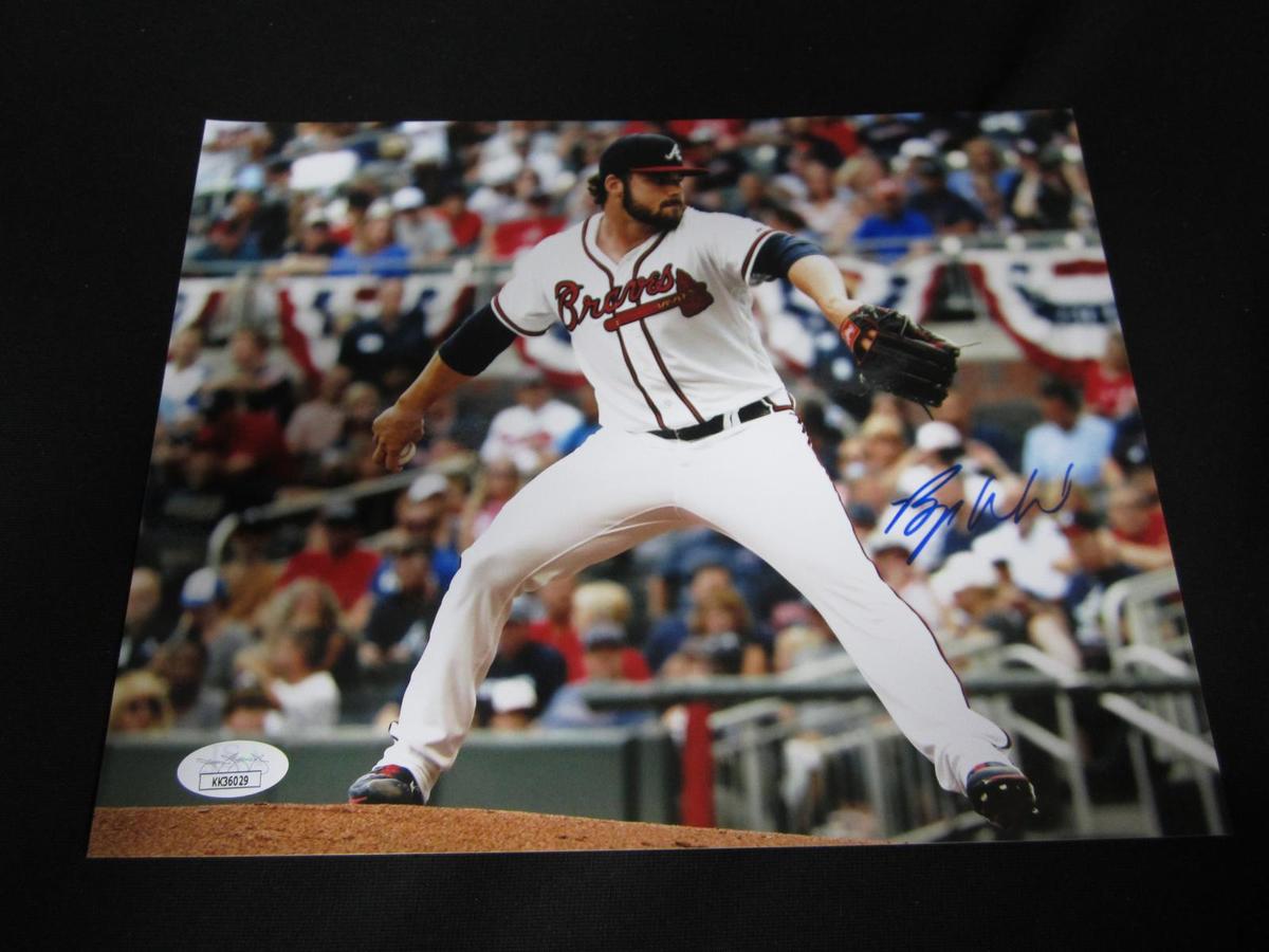 BRYSE WILSON SIGNED 8X10 PHOTO BRAVES JSA