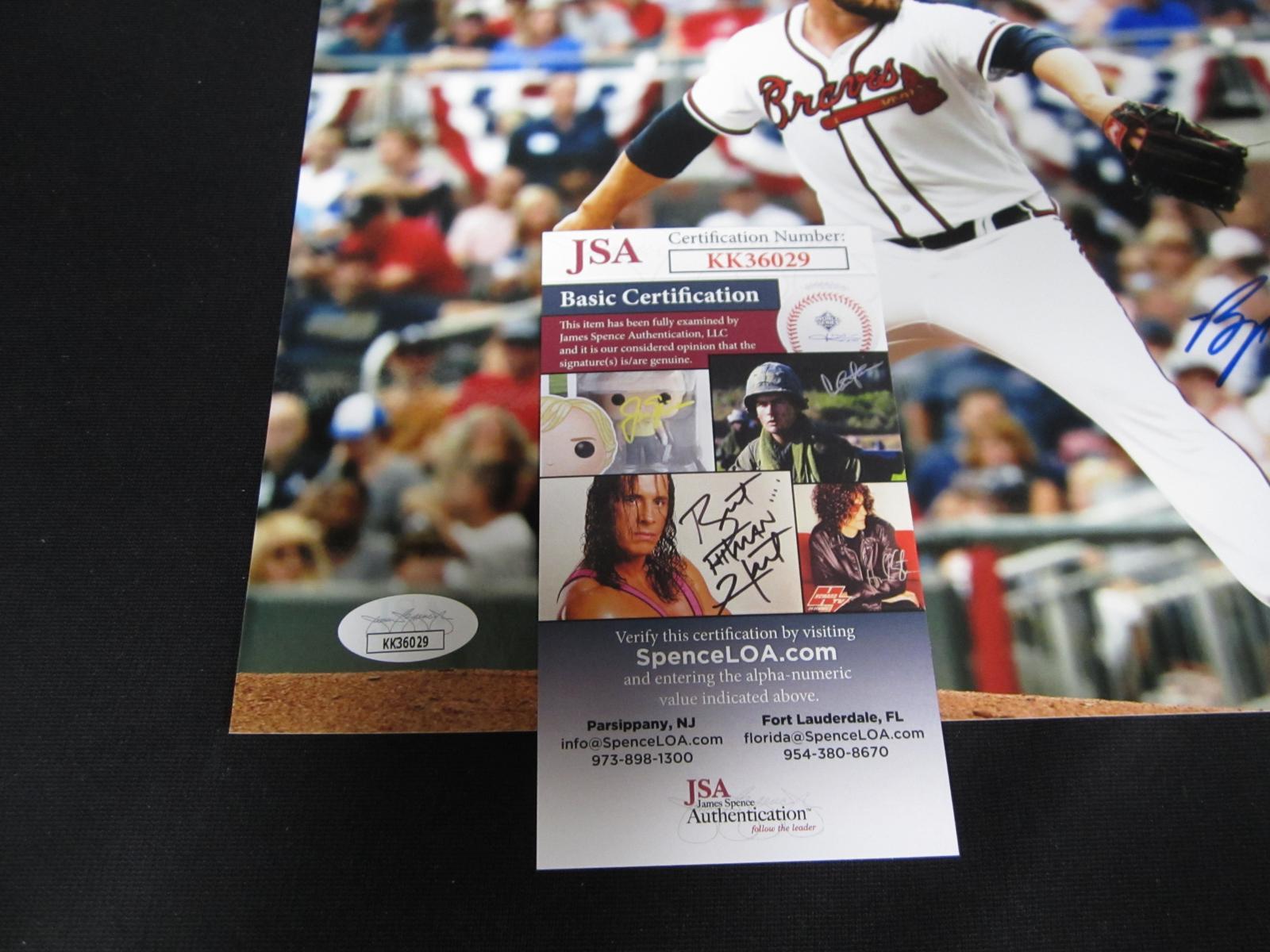 BRYSE WILSON SIGNED 8X10 PHOTO BRAVES JSA